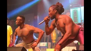 daddy showey and his old dancer off their shirts for galala dance competition at felabrtion 2018