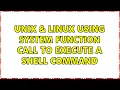 Unix Linux Using system function call to execute a shell command