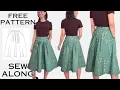 How to Sew a Pleated Skirt Free Pattern Tutorial
