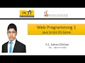 JavaScript 2D Game Development Java Institute Web Programming 1 K L Sahan Dilshan