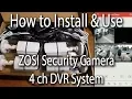 ZOSI 4 channel 1TB Security Camera Instillation Review