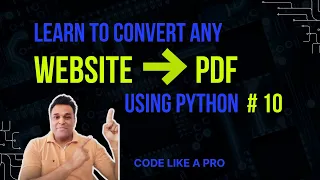 Convert Any Website to PDF using Python in few Lines Python with AI