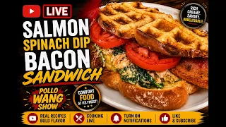 Salmon Spinach Dip Bacon Sandwich