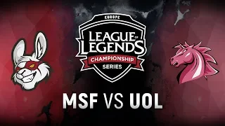 MSF vs. UOL - Week 1 Day 2 | EU LCS Summer Split | Misfits Gaming vs. Unicorns of Love (2018)