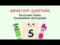 Important Questions answers Module - 5 Structures Union Enumerations and typedef C Programming