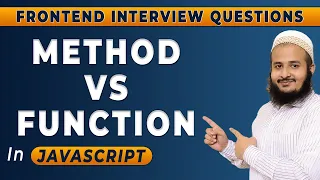 Difference between Function and Method in JavaScript Frontend Interview Series Hindi 2024