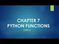 Python functions chapter-7 part-2 for class 12tg