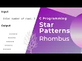 Rhombus Pattern Printing In C Programming C program to print rhombus parallelogram star pattern