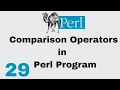 Perl Script Basic Tutorial 29 Comparison Operator