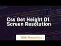 css get height of screen resolution