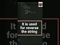 Use of strrev in c programming