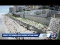 Erosion on the Volusia County coast due to king tides and rough surf
