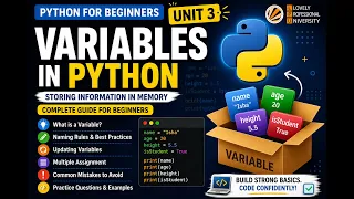 Python Variables Explained Unit 3 Python for Beginners LPU CSE Complete Variables Tutorial