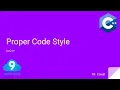 Proper Code Style in C