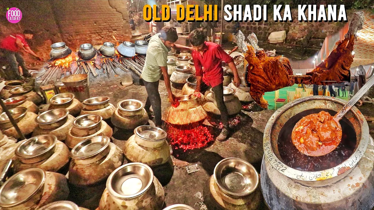 Delhi Ki Shadi Ka Khana   Old Delhi Muslim Wedding Food   Dawate Walima Qureshi Kabab Corner