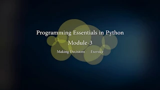 PCAP - Programming Essentials in Python Module 3 student Grade