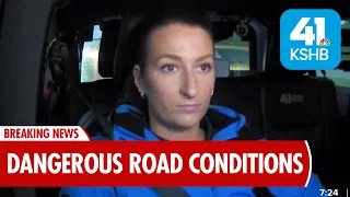 Claire Bradshaw Reports on KC Road Conditions After Severe Storm