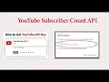 Youtube Data API V3 s YouTube Subscriber Count API Laravel Get Youtube API Key