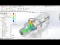 CFD Analysis And Goal Optimization Piston Valve Use Solidworks