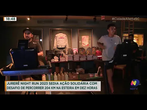Jurerê Night Run 2023 sedia ação solidária com desafio de percorrer 204 km na esteira em dez horas