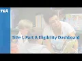 Title I Part A Eligibility Dashboard Training July 31 2026