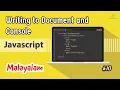 Javascript for Beginners - 10 Writing to Document and Console Malayalam