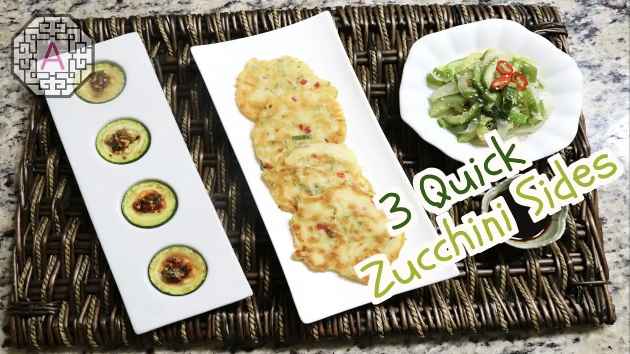 3 Korean Side Dishes Series #5 - Zucchini (, BanChan)   Aeri