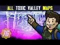 ALL TOXIC VALLEY Treasure Map Locations Guide - Fallout 76
