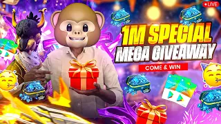 1M Special Giveaway Final Day Dont Miss 😍🎊 || @funwithsrbyt || #freefire #fflive #giveaway #srb #scb