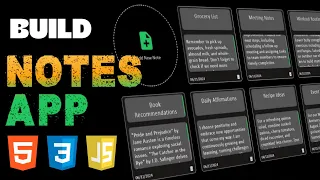 Notes App with Object-Oriented JavaScript How to Build Notes App with HTML CSS and JavaScript