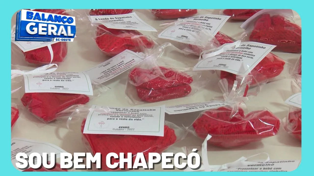 Sou Bem Chapecó: voluntárias do HRO entregam sapatinhos vermelhos para recém-nascidos