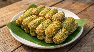 RESEP kue dari ubi jalar oren balur wijen