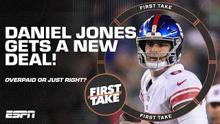 Stephen A addresses whether Daniel Jones new Giants contacts was deserved First Take