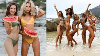 behind the scenes of a bikini shoot modeling in cape town