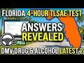 Florida 4-Hour First Time Driver Course TLSAE Test Answers 2026 Florida Drug and Alcohol DMV Guide
