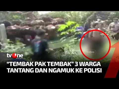 BERANI! Warga Lawan Polisi saat Mobilnya Dicegat hingga Kocar-Kacir