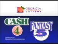 Georgia Lottery Cash 4 And Fantasy 5 Drawings October 4 2001