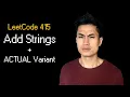 Add Strings Leetcode 415 Variant Question Big Tech Actually Asks