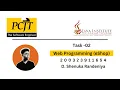 Web Project Task 02 1st Year Semester 01 Java Institute D Shenuka Randeniya