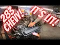 1960 Chevrolet 283 Small Block Engine Estate Sale Find With homemade run stand Chevy old start