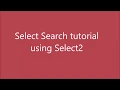 Select Box with Search Option Jquery Select2 HTML Select option