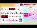 How to COPY text from 1st input field PASTE in 2nd field by using Actions class in Selenium 2021