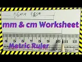 Metric Ruler Worksheet Teachers and Students help learn Measuring