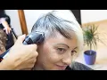 ANTI AGE HAIRCUT - PIXIE UNDERCUT SHAVED SIDES OVER 50