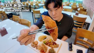 Real mukbang l KoreanBuffet Cheese pork cutlet