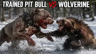 Trained Pit Bull vs Wolverine The Smallest Animal That Has Never Lost Its Mind