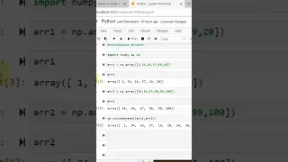 Insert and concatenate in Numpy using Python