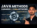 Java Methods Varargs this Keyword Explained Parameters Return OOPs Basics Sudhir Sir