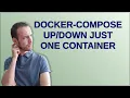 docker-compose just one container