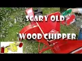 Old 8HP wood chipper eating nasty stuff 1991 All steel MTD No plastic here